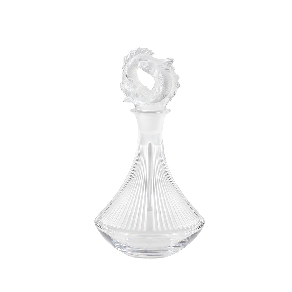 CARAFE 2 POISSONS - CRISTAL INCOLORE