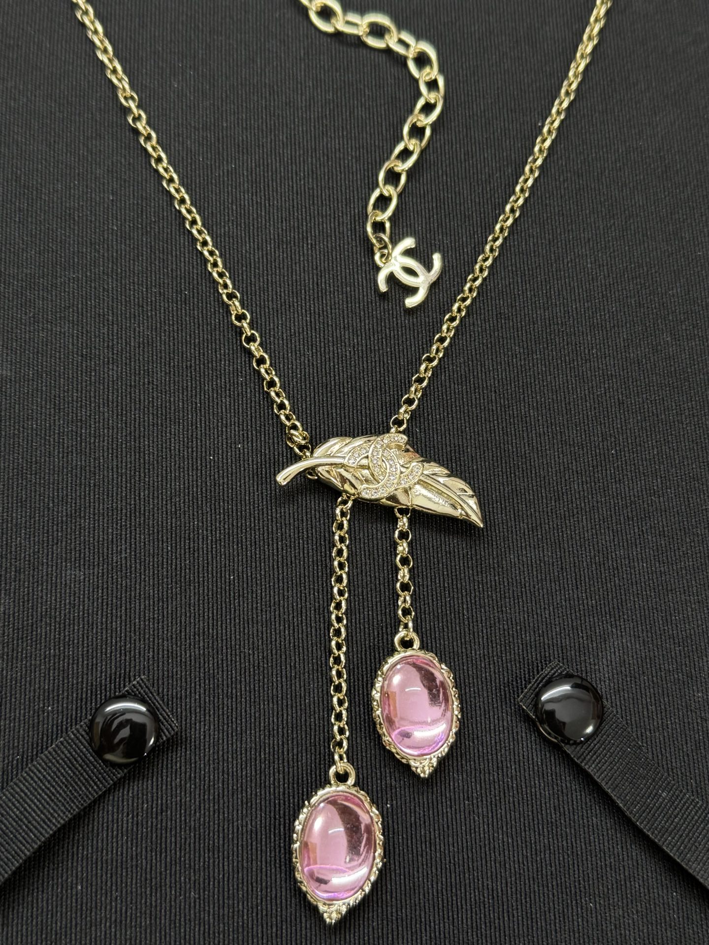 Chanel Feather Pink Diamond Tassel Pendant Necklace - Original Replica Club