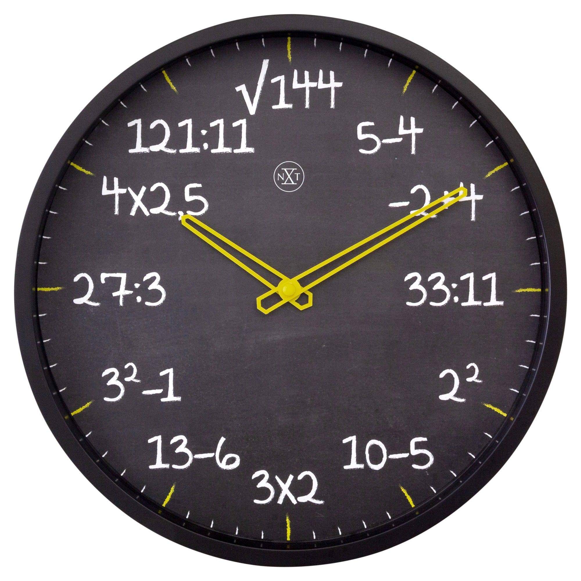 NeXtime - Reken wandkllok - 30cm -Stille klok- Rekenformule design -