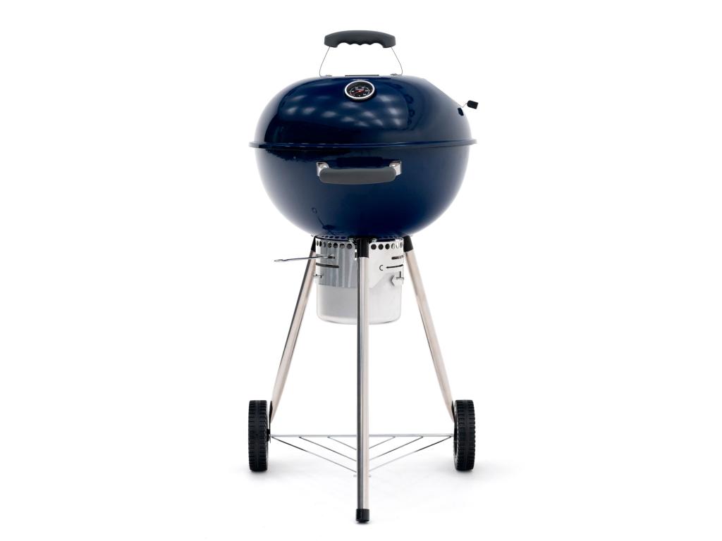 Barbacoa de Carbón Portátil con Ruedas Decoromantico  Yellowstone 58x47x100 cm Redonda con Tapa y Decoromantico ncendedor Decoromantico smaltado Decoromantico n Azul