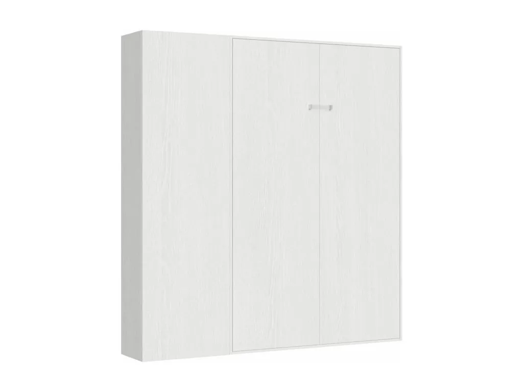 Cama abatible 120 vertical Decounico con columna Fresno Blanco