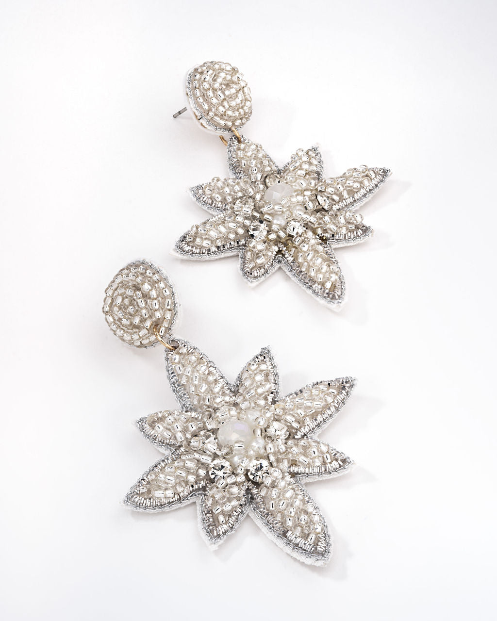 Edith Floral Beaded Drop Earrings - Se7enfashion