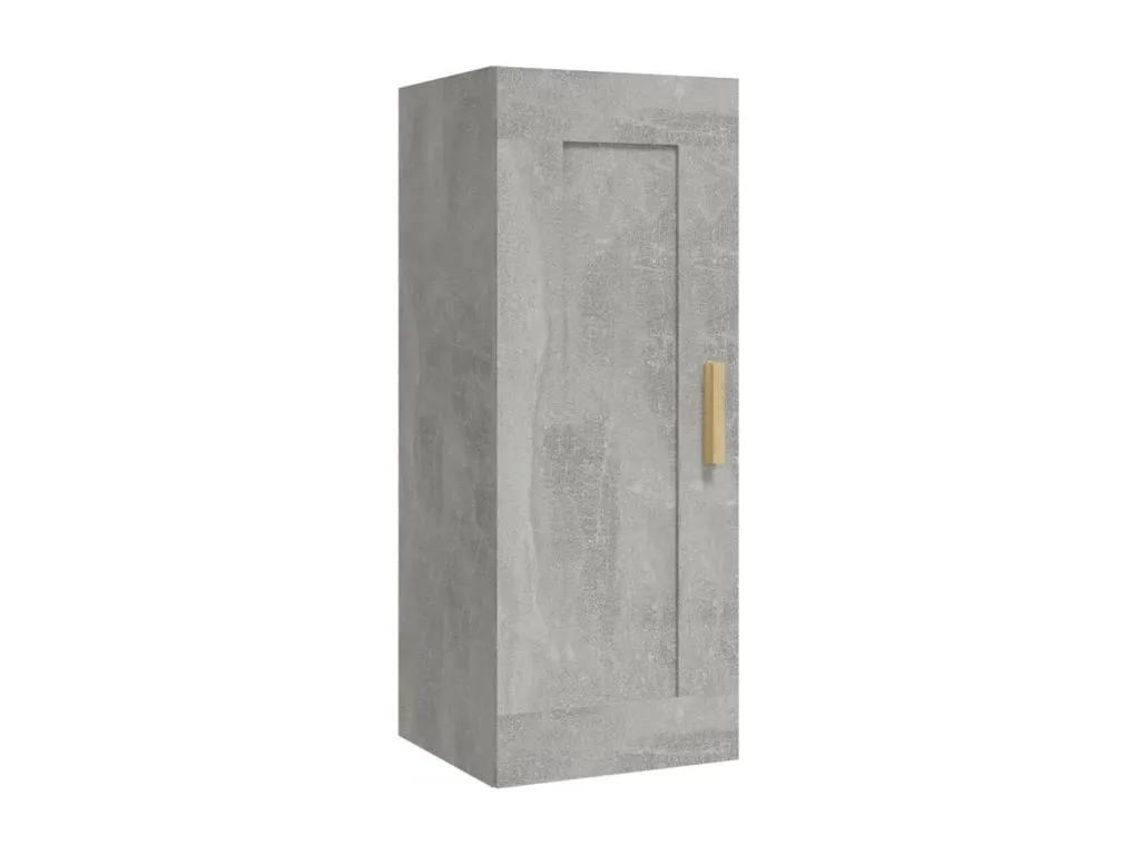 Armario de pared madera de ingeniería gris hormigón 35x34x90 cm