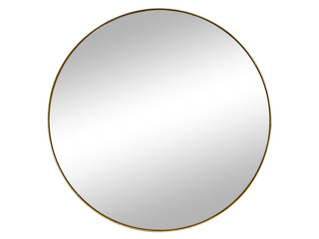 Espejo redondo de pared de metal - D.80 cm - Dorado - JAFFREL