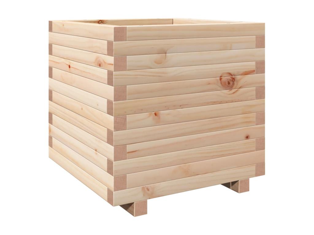 Jardinera madera maciza de pino 50x50x49,5 cm