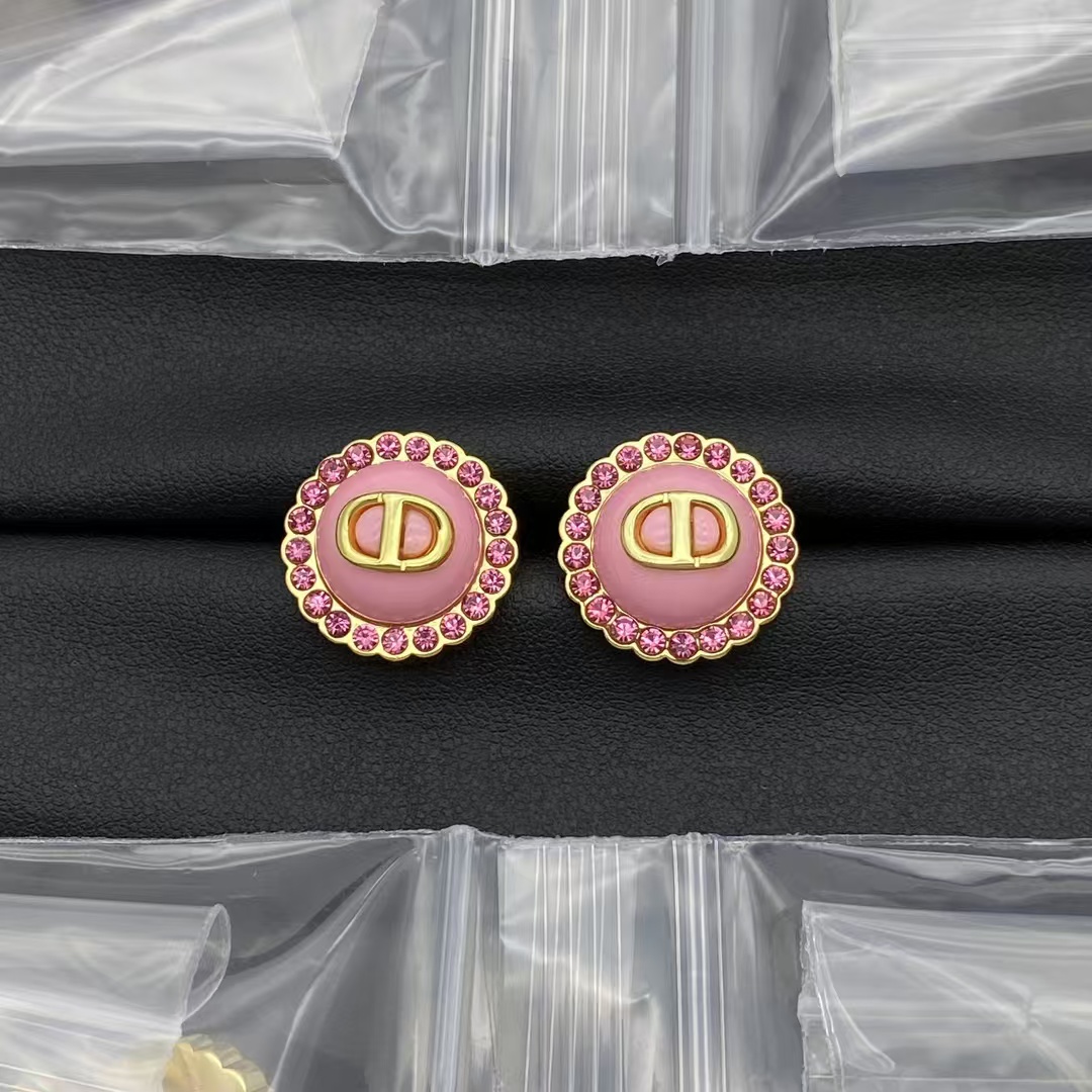 Dior Petit CD Baroque Stud Earrings - Original Replica Club