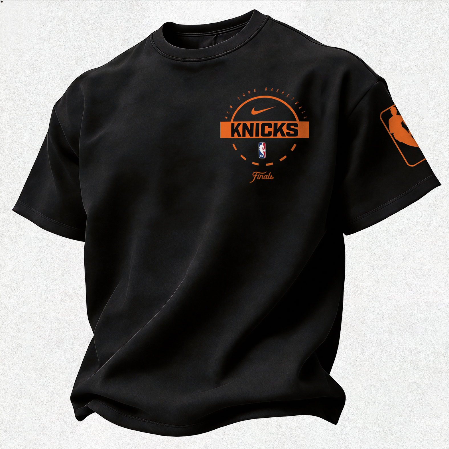 Classic Sports Fan Orange Letter Pattern Printed Unisex Oversized T-shirt