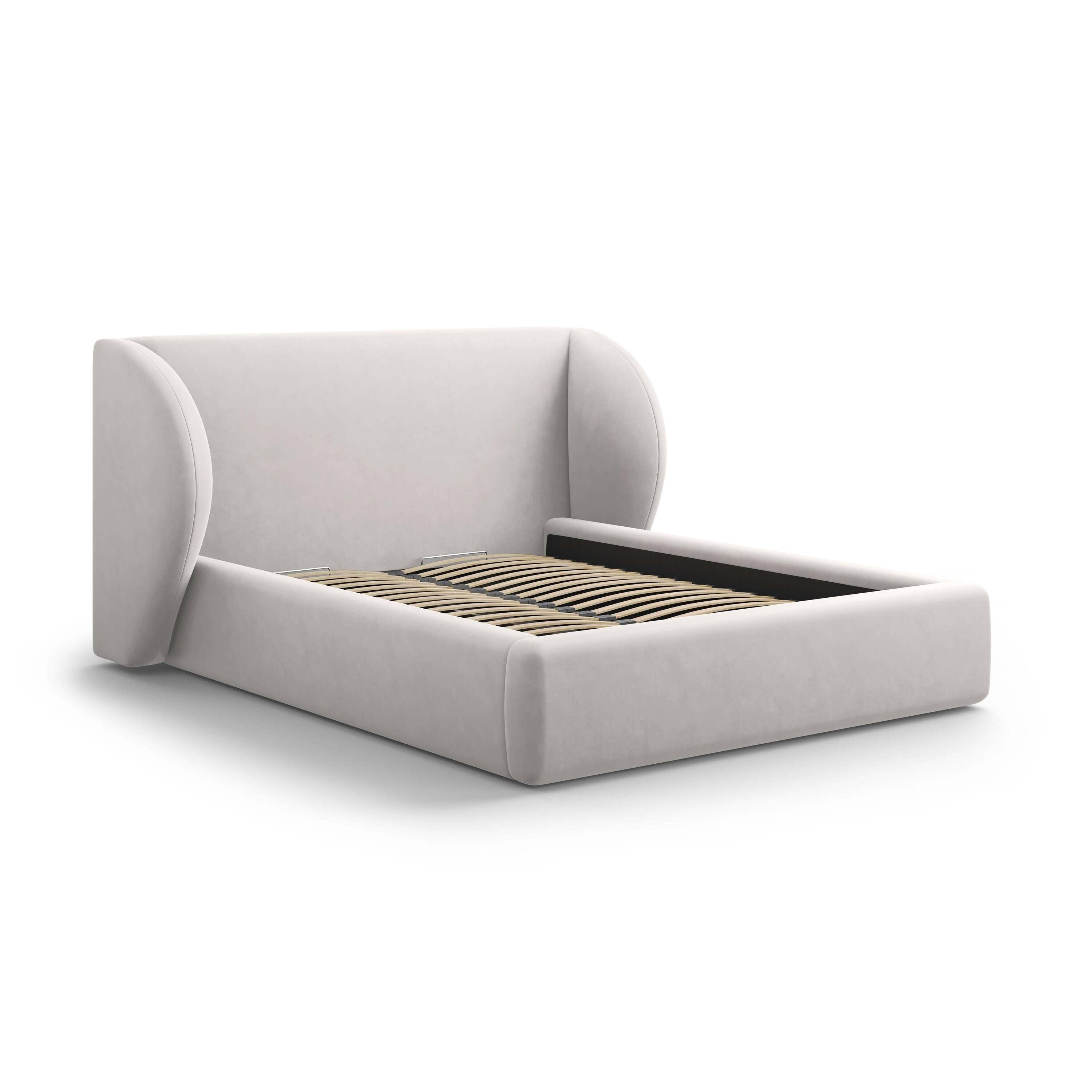 Micadoni Bedframe Miley met Opbergruimte - 200 x 200 cm - Fluweel - Li