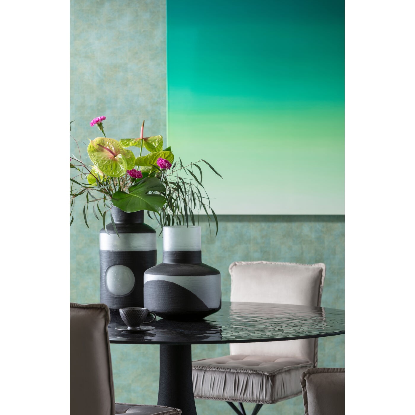 Kare Design Grande Possibilita Eettafel bubble zwart 150cm