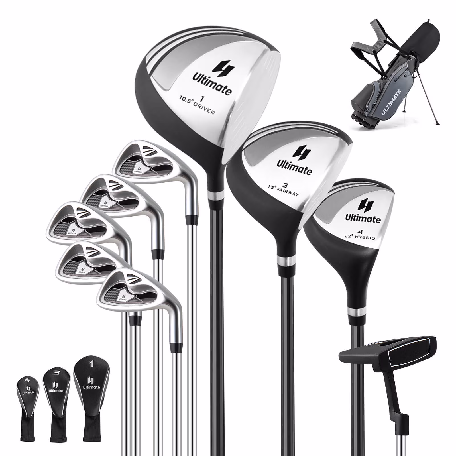 Costway Men's Complete Golf Clubs Package Set 10 Pieces Includes Alloy Driver - Image 5