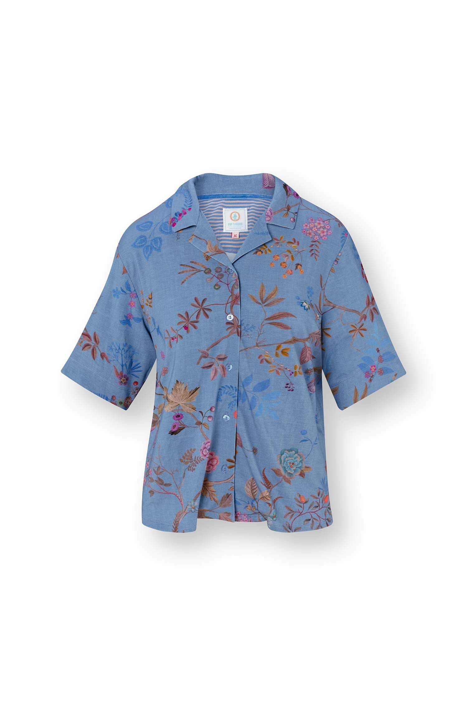 Flora Short Sleeve Top Bodhi Flower Blue