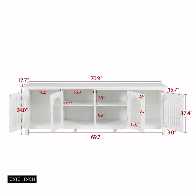 71-Inch Modern TV Cabinet Entertainment Center