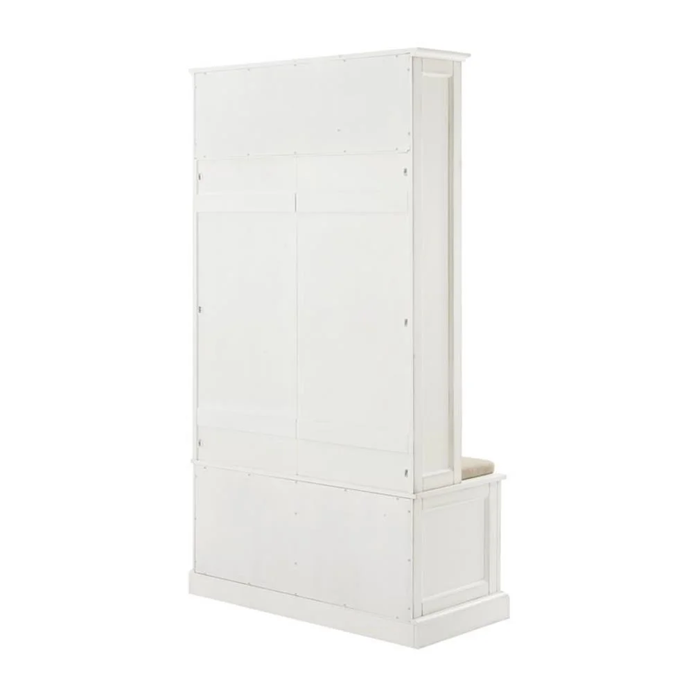 Bowery Hill Traditional Wood Hall Tree in Seafoam Blue/Oatmeal - Image 19