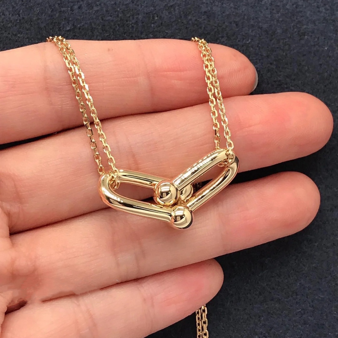Tiffany Double Horseshoe Clasp Pendant Necklace - Original Replica Club