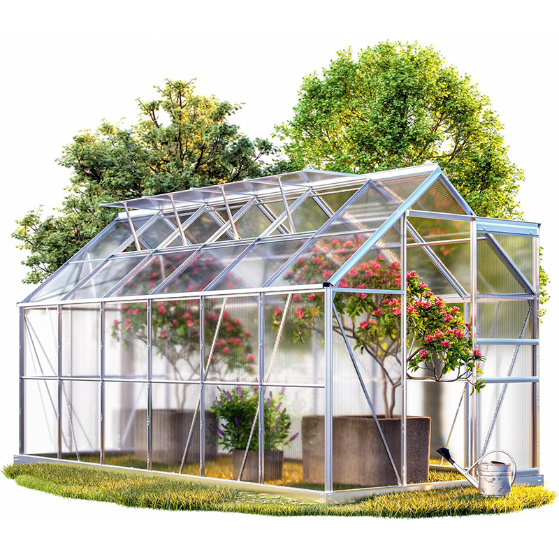 WAYFAIR Gardebruk Aluminium Greenhouse 11,73M³ Outdoor Shelter For Plants, Vegetables Fruits 380X190Cm 4 Windows