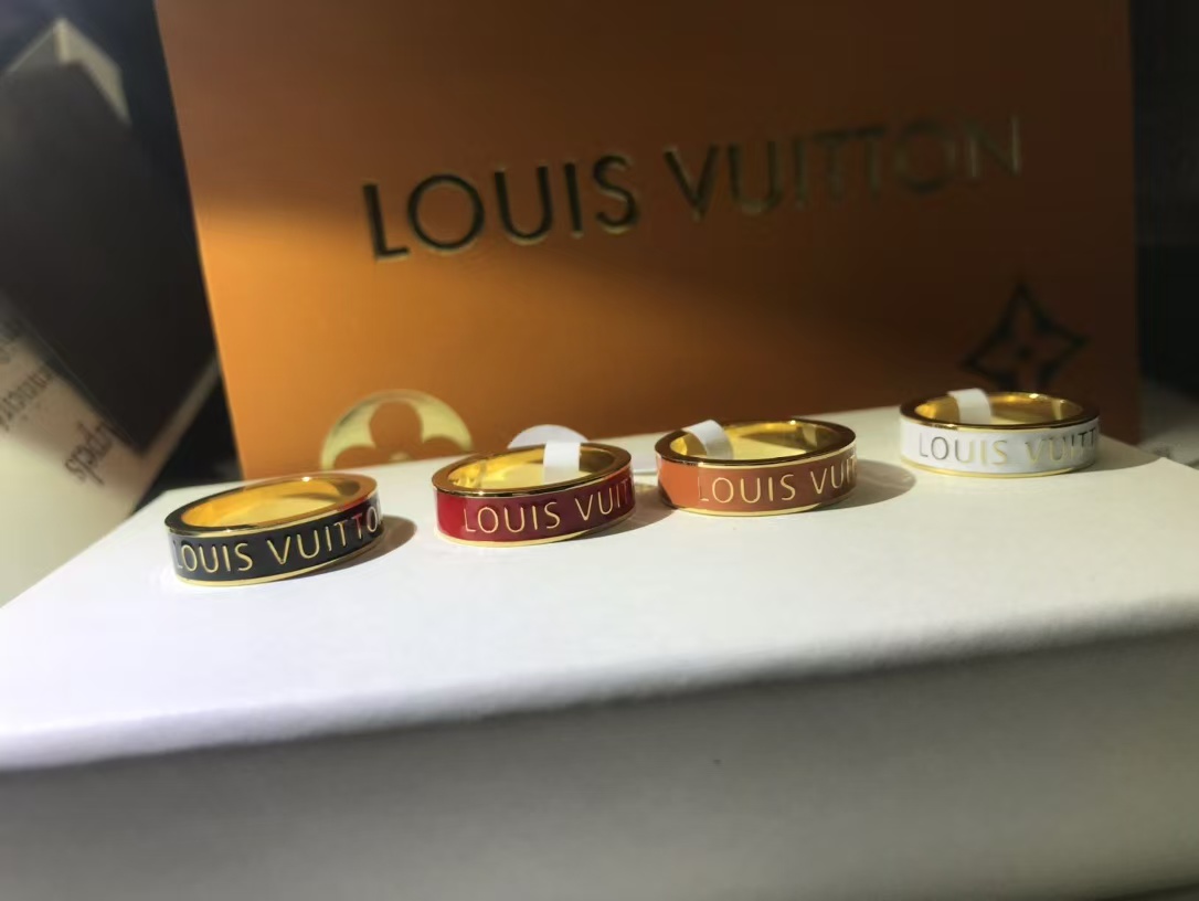 Louis Vuitton Enamel Pattern Ring - Original Replica Club
