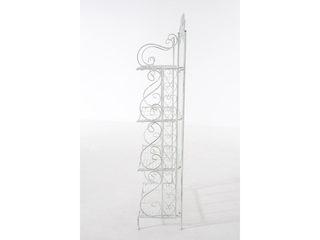 Stante decorativa de hierro para  4 niveles 153x61x33 cm metal blanco Decoratodo tA10020