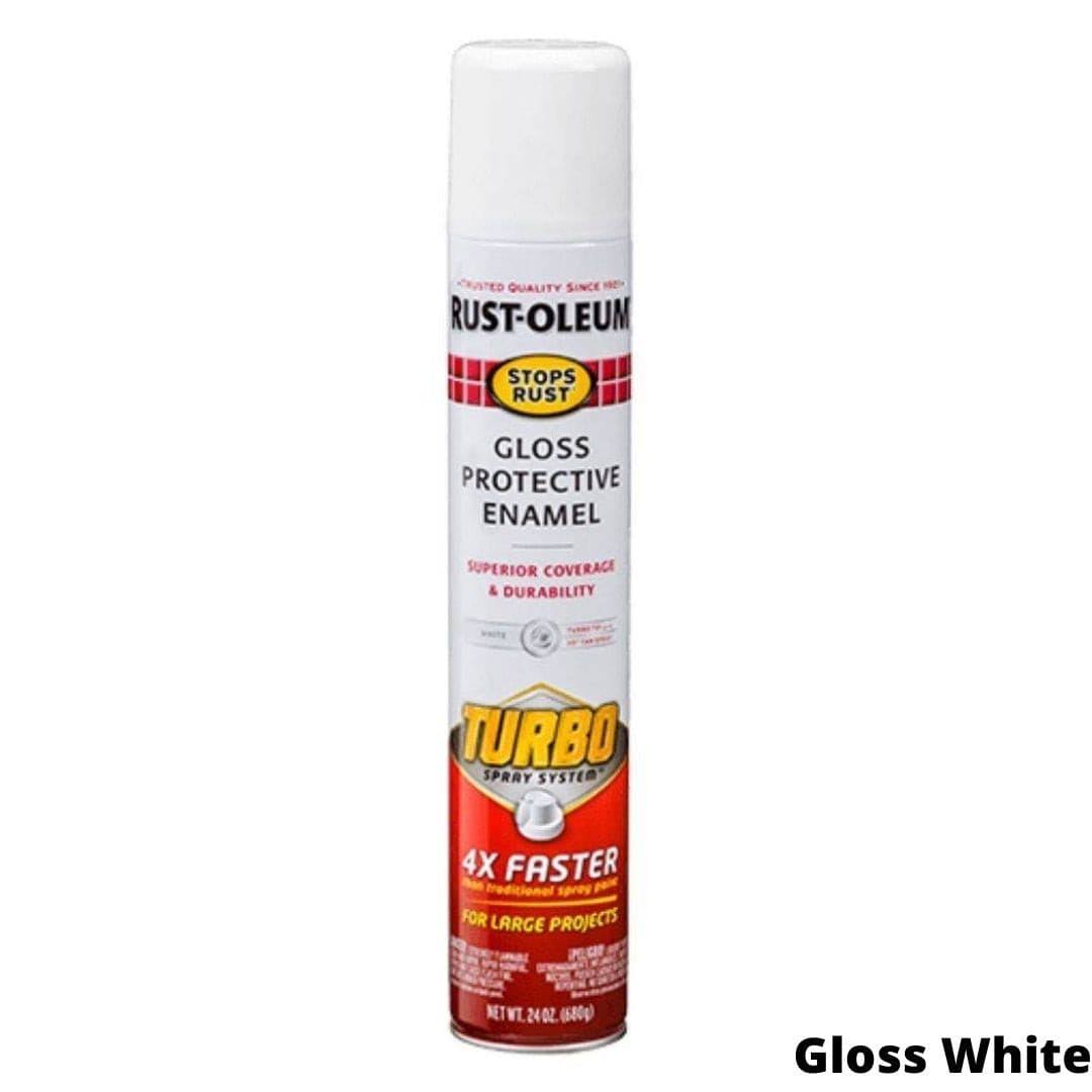 Rust-Oleum 334133 Stops Rust Turbo Spray Paint - 24 oz Gloss White(Gloss White)
