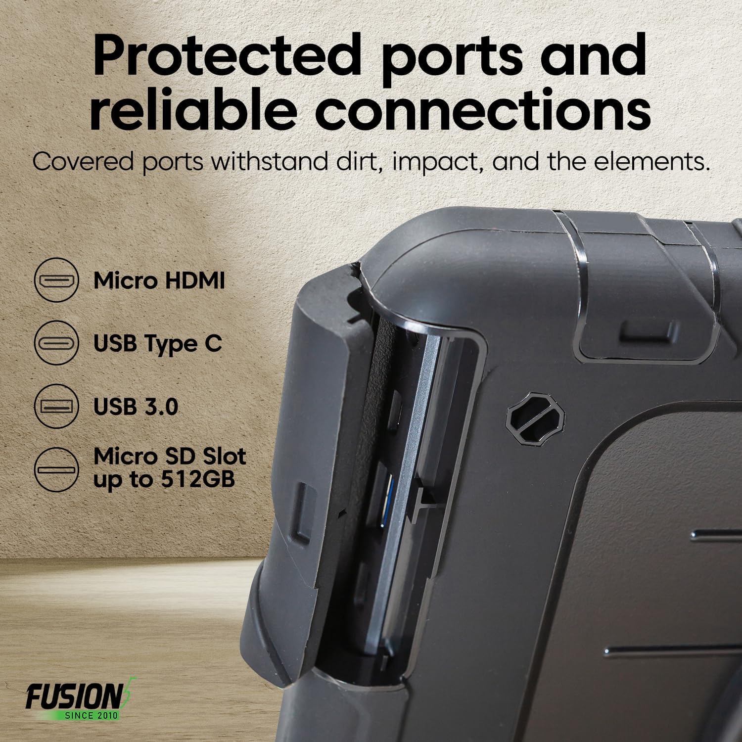 Fusion5 10.1in Windows 11 Full HD Rugged Tablet PC, 8GB RAM, 512GB SSD - FWIN232 PRO N5 - Image 6 Fusion5 10.1in Windows 11 Full HD Rugged Tablet PC, 8GB RAM, 512GB SSD - FWIN232 PRO N5 - Image 6