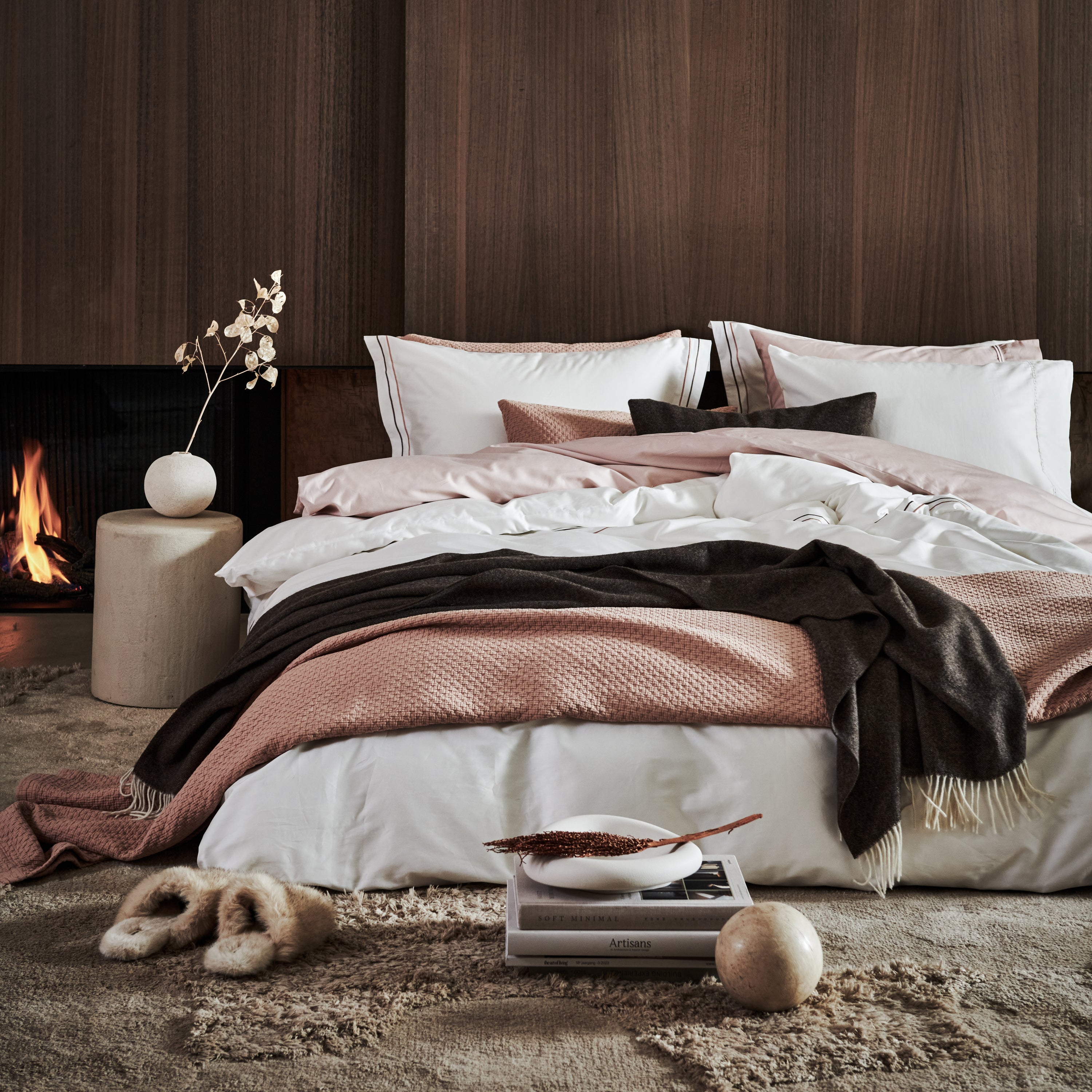 Vandyck Purity Napels Dekbedovertrek 240 x 200/200 cm - Rosewood