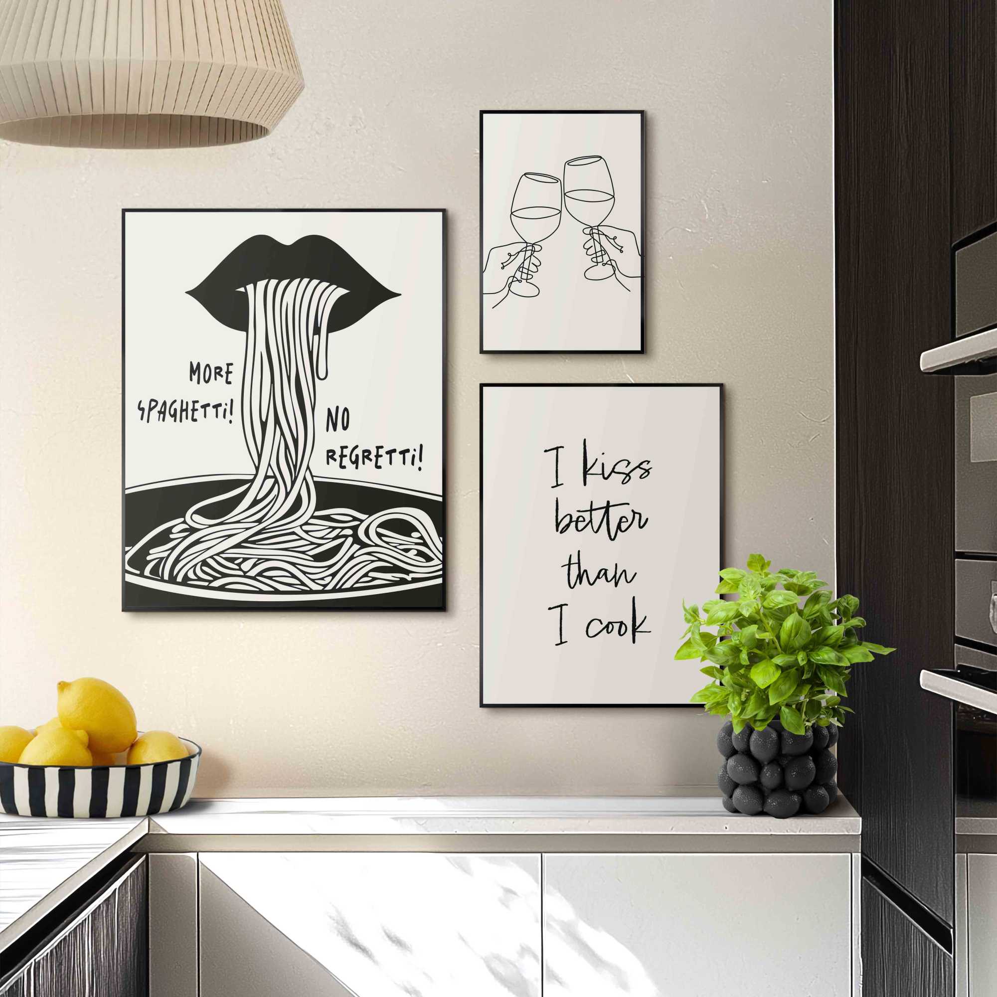 Reinders - Italiaans diner - Wanddecoratieset in verschillende formate