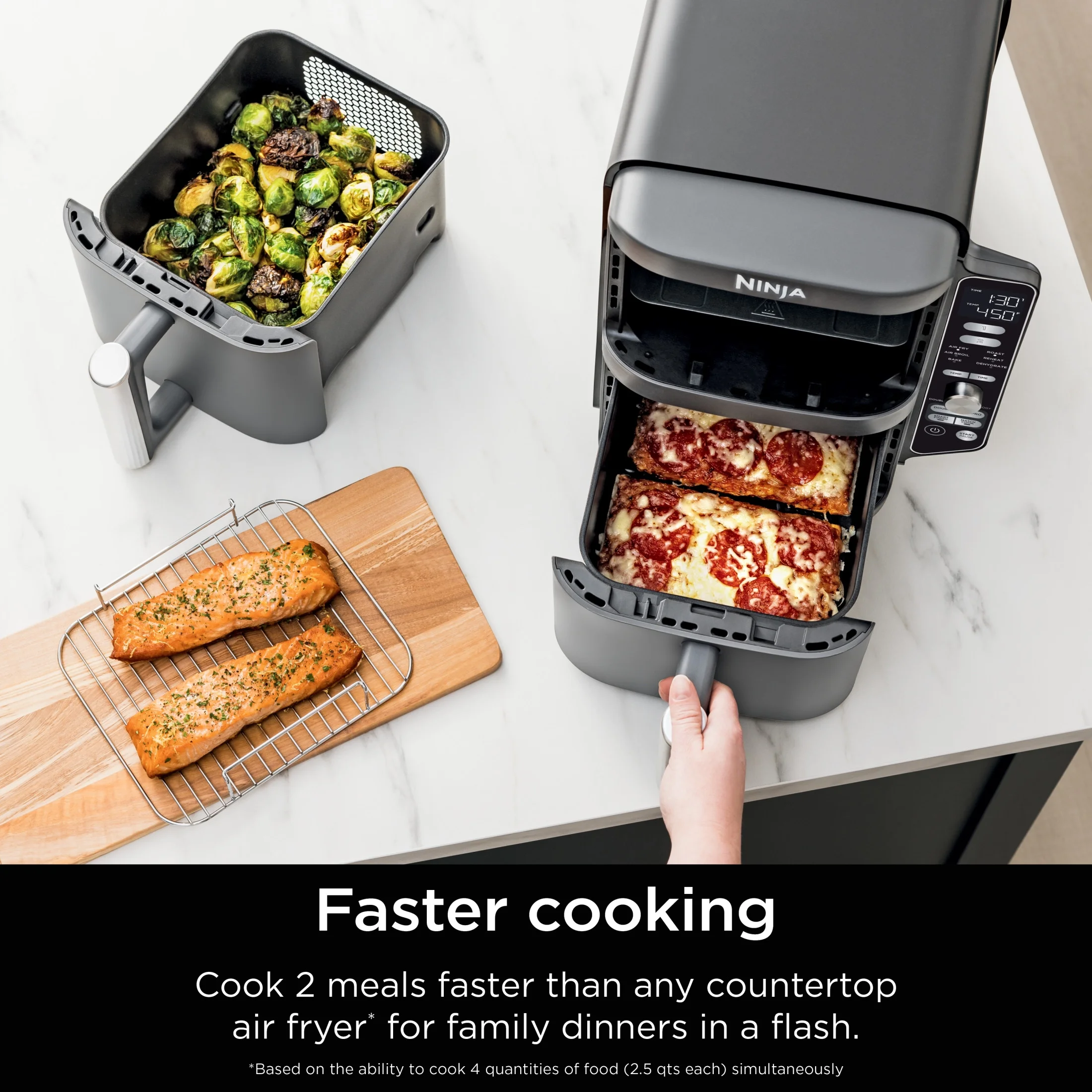 Ninja DoubleStack XL 10 QT 2-Basket Air Fryer - Image 10