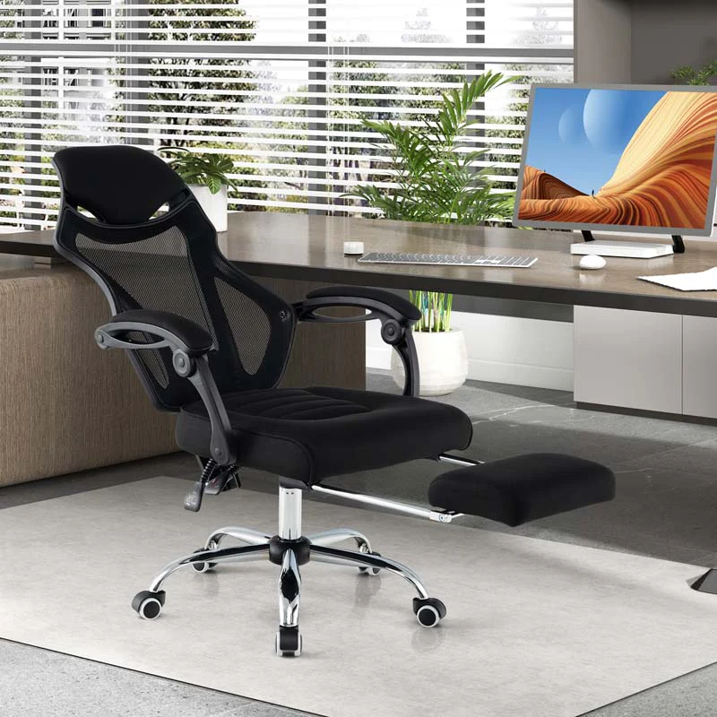 Eletriclife Ergonomic Mesh Office Chair with Footrest and Tilting Backrest
