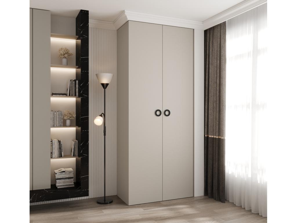 Armario Como 1 con puertas batientes 245,5/100/40 2 puertas (cachemira/negro)