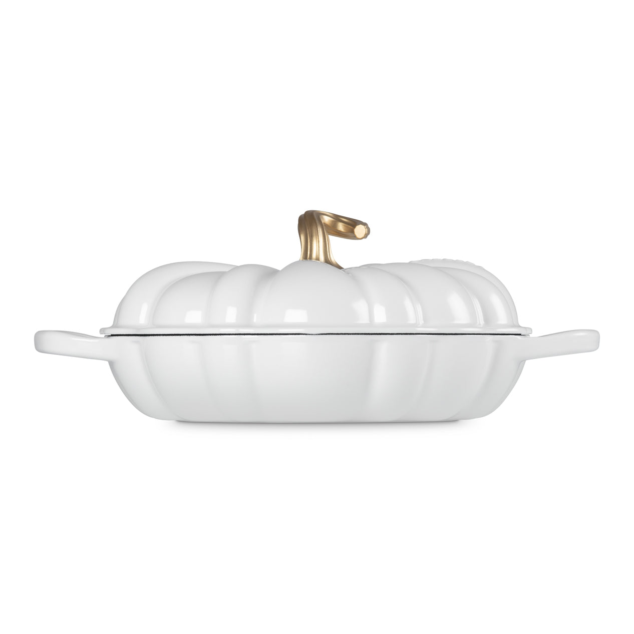 Le Creuset Campagnard Pompoen Braad/Stoofpan Ø 28 cm - Wit