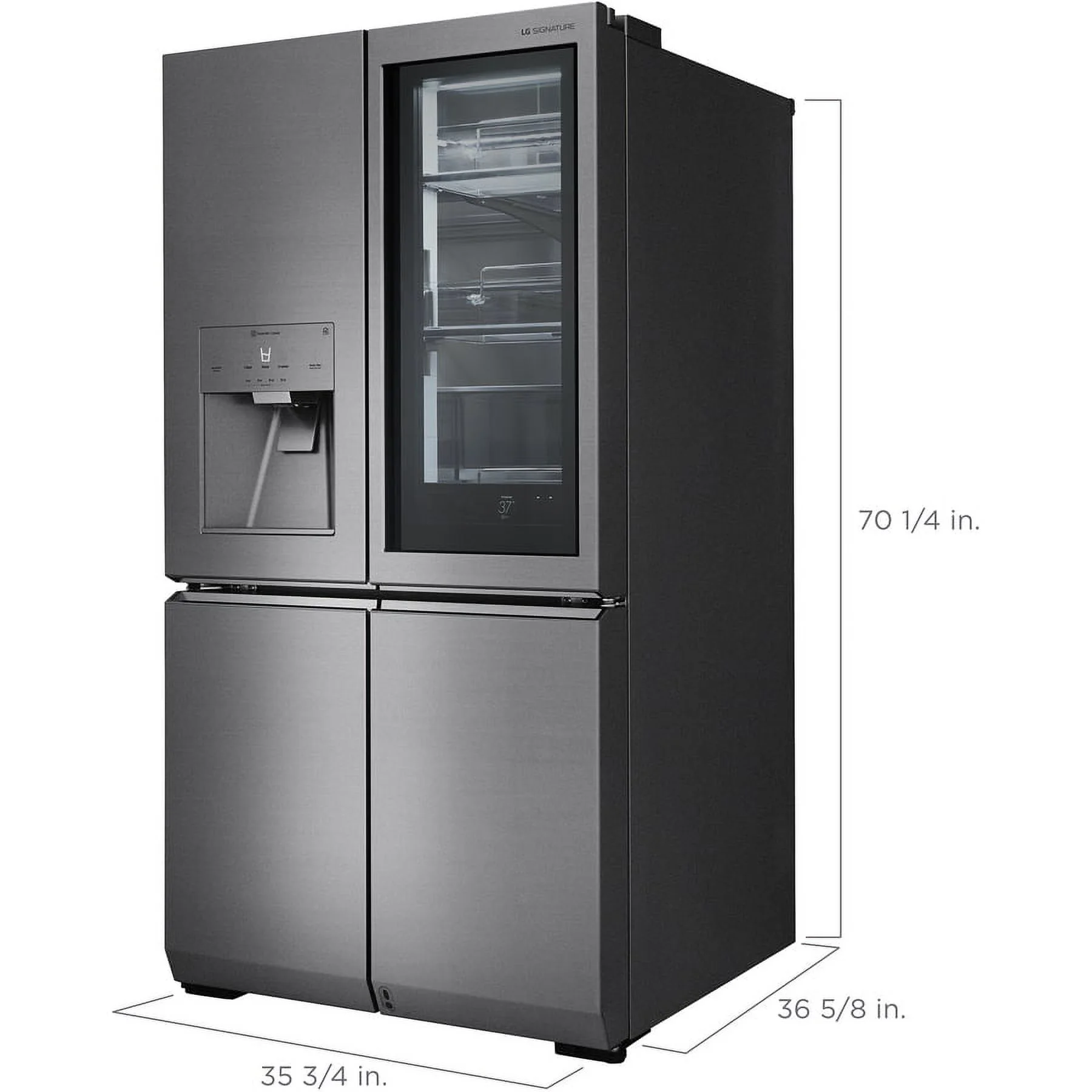 LG Freestanding French Door Refrigerator, Gray - Image 9