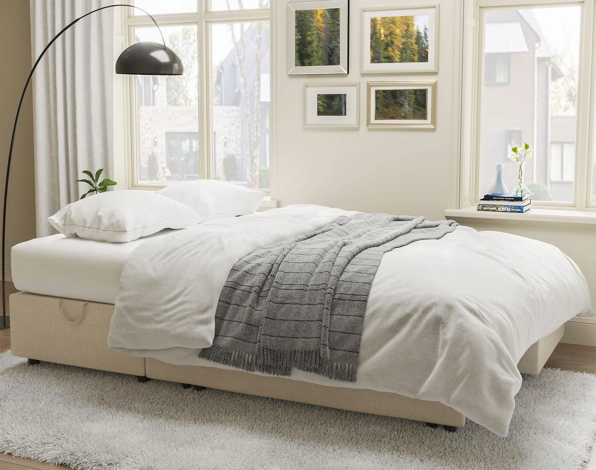 VANACC Sofa Bed, Adult Sleeper Sofa with Storage Chaise, Pull Out Couch for Bed Room, Gray Chenille - Image 23