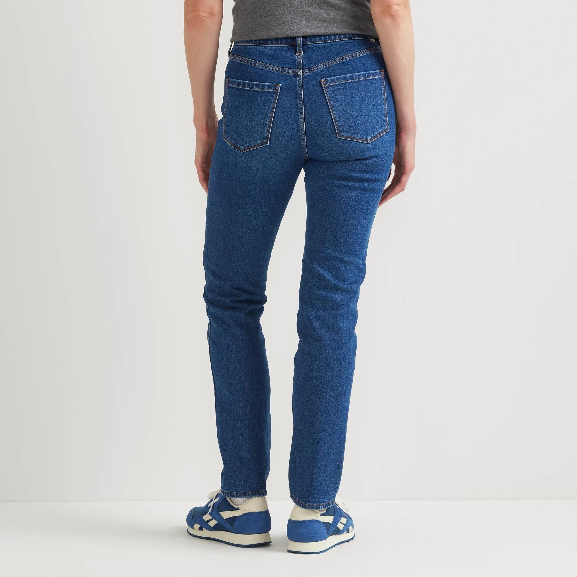 Women's Venture Stretch Fleece-Lined Slim Straight Leg Jeans - Eddie Bauer Outlet