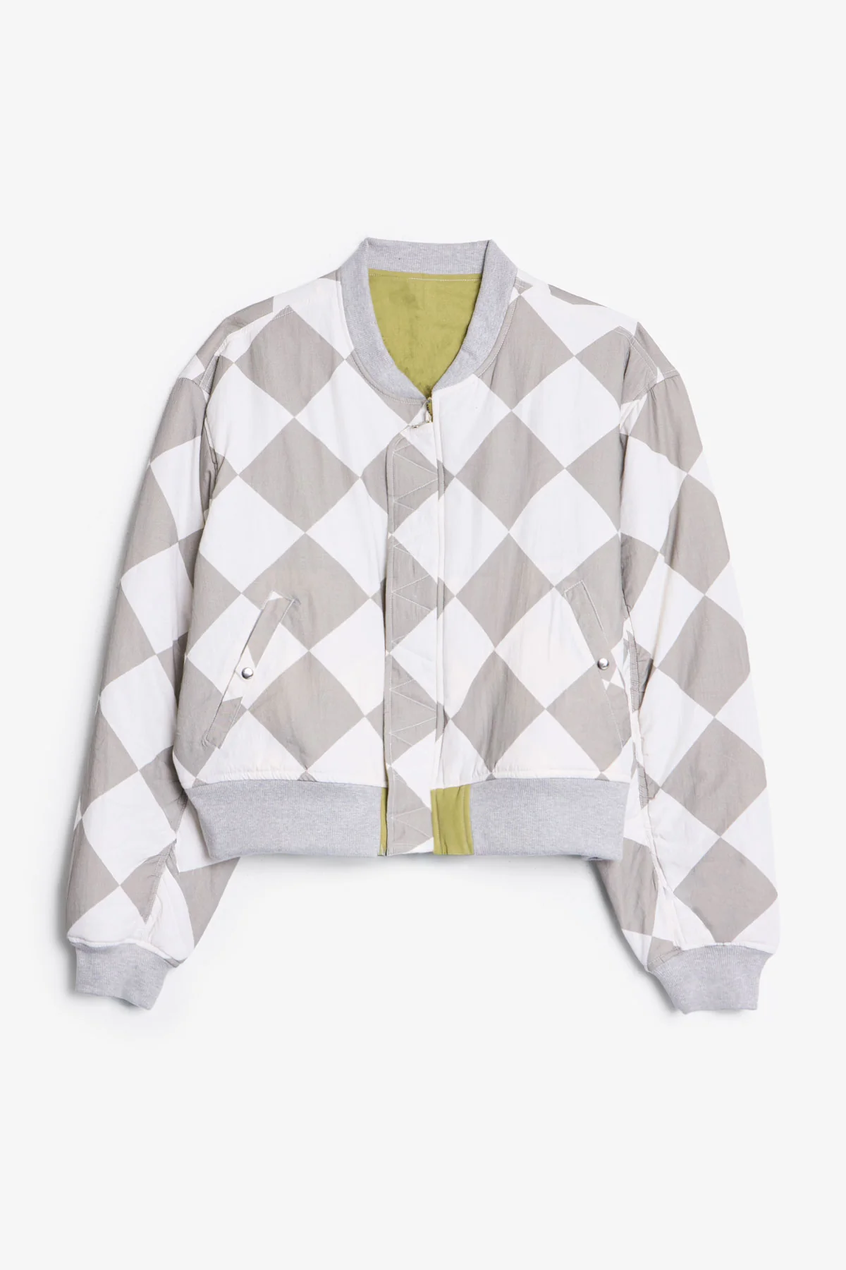 Overwashed Reversible Bomber Jacket - Olive