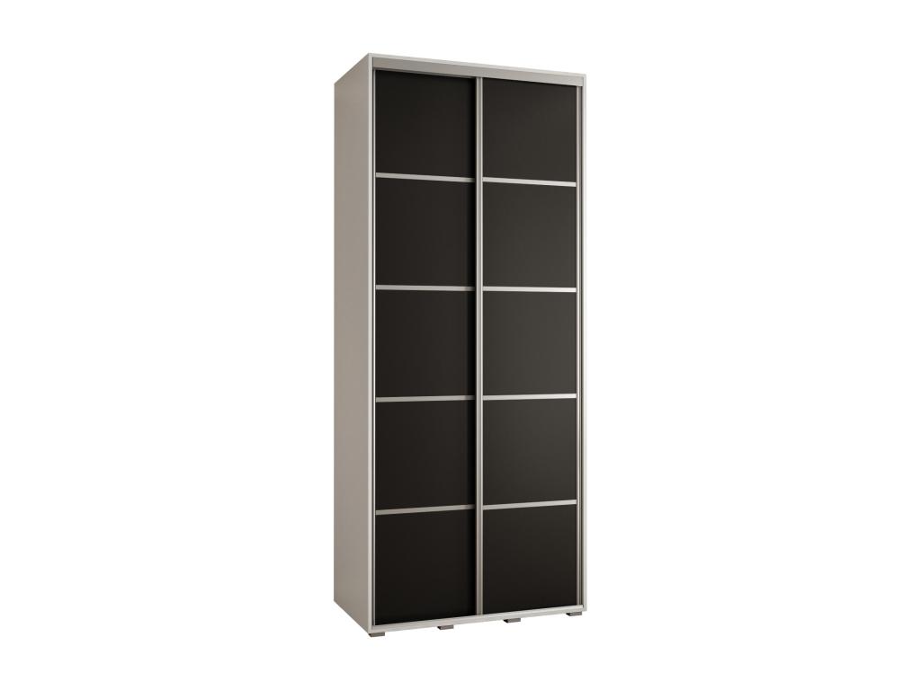 ARMARIO Nestleare 4 DE PUERTAS CORREDERAS 235 - 2/120/60 2 puertas Blanco/Negro/Plata