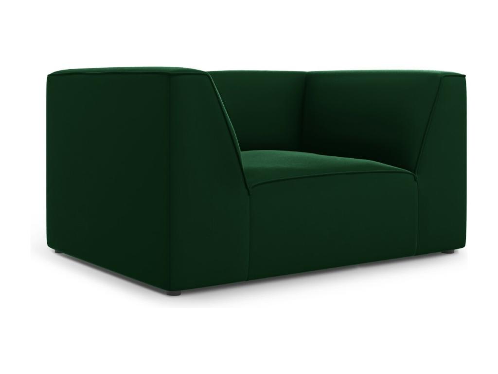 Sillón Cozetiq de terciopelo verde - 120x92x69cm