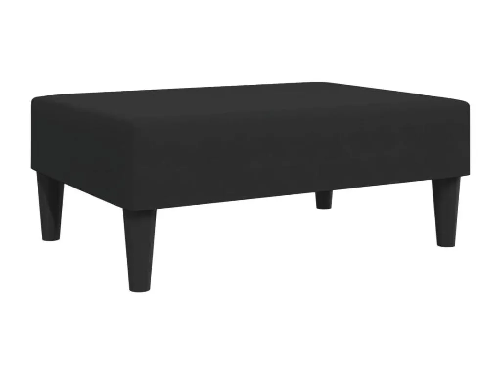 Sofá cama de 2 plazas con taburete terciopelo negro MTSP63156