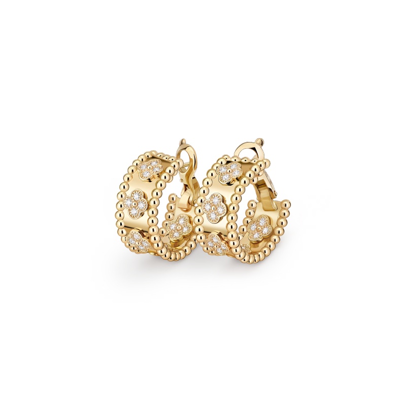 Replicate Perlée clovers hoop earrings(1:1 replica) - Original Replica Club