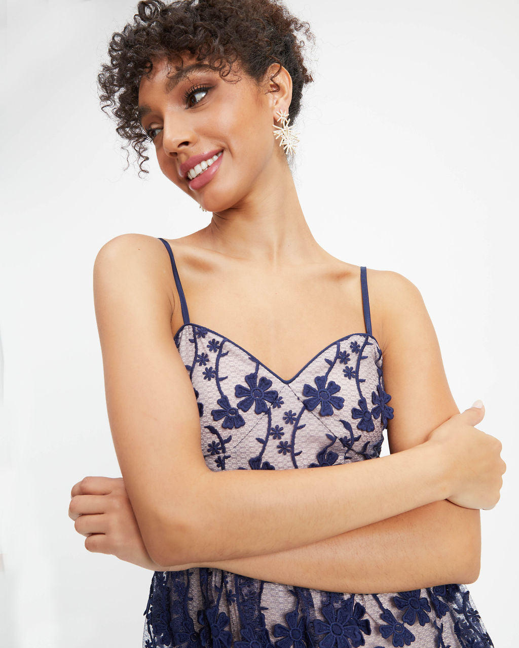 Pascal Tiered Crochet Lace Midi Dress - Blue - FINAL SALE - Se7enfashion