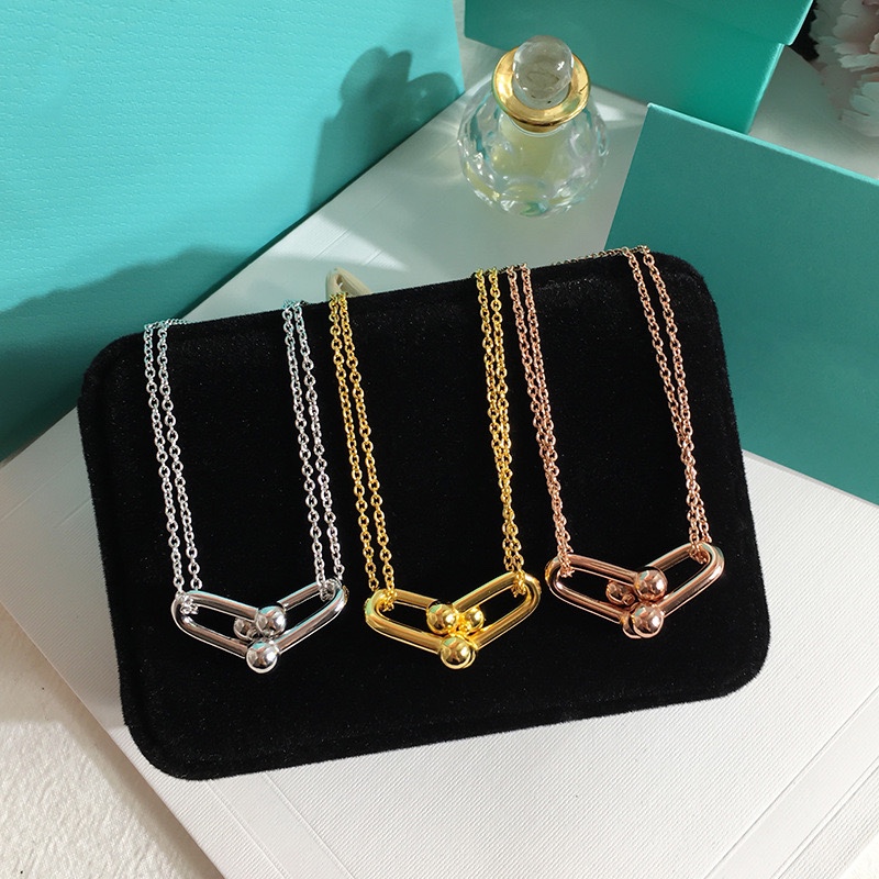Tiffany Double Horseshoe Clasp Pendant Necklace - Original Replica Club