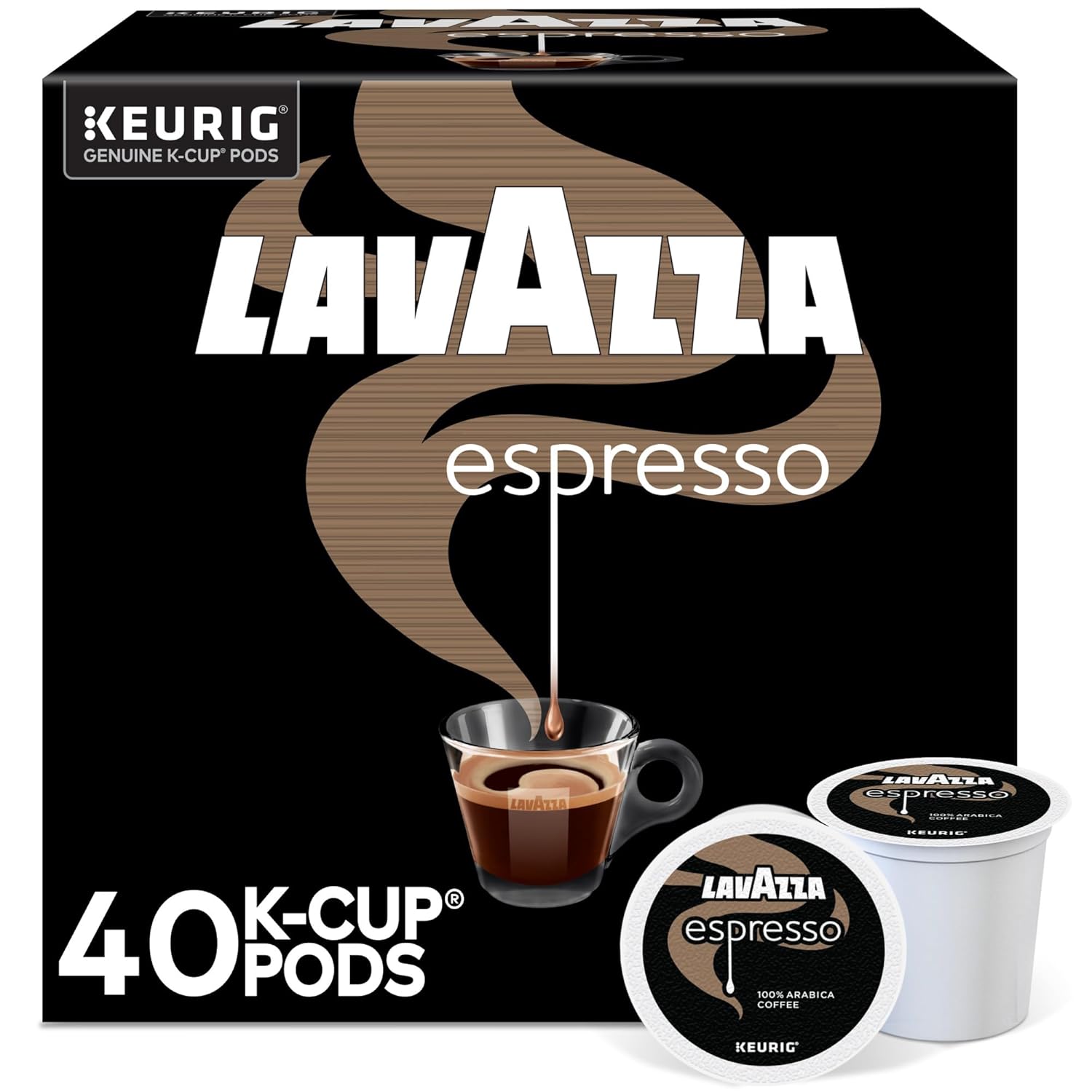 Lavazza Espresso. Single-Serve Keurig K-Cup Pods. Medium Roast Coffee. 40-Count Box