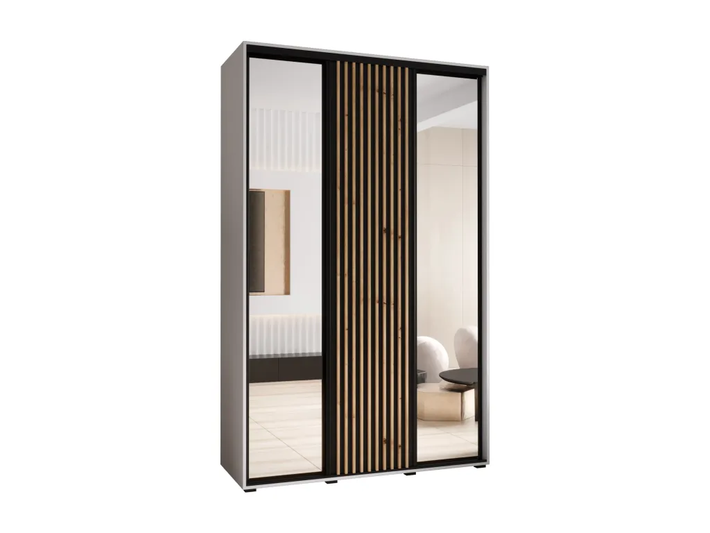 ARMARIO Francomuebleses 2 DE PUERTAS CORREDERAS 235.2/160/60 3 puertas (blanco/negro)