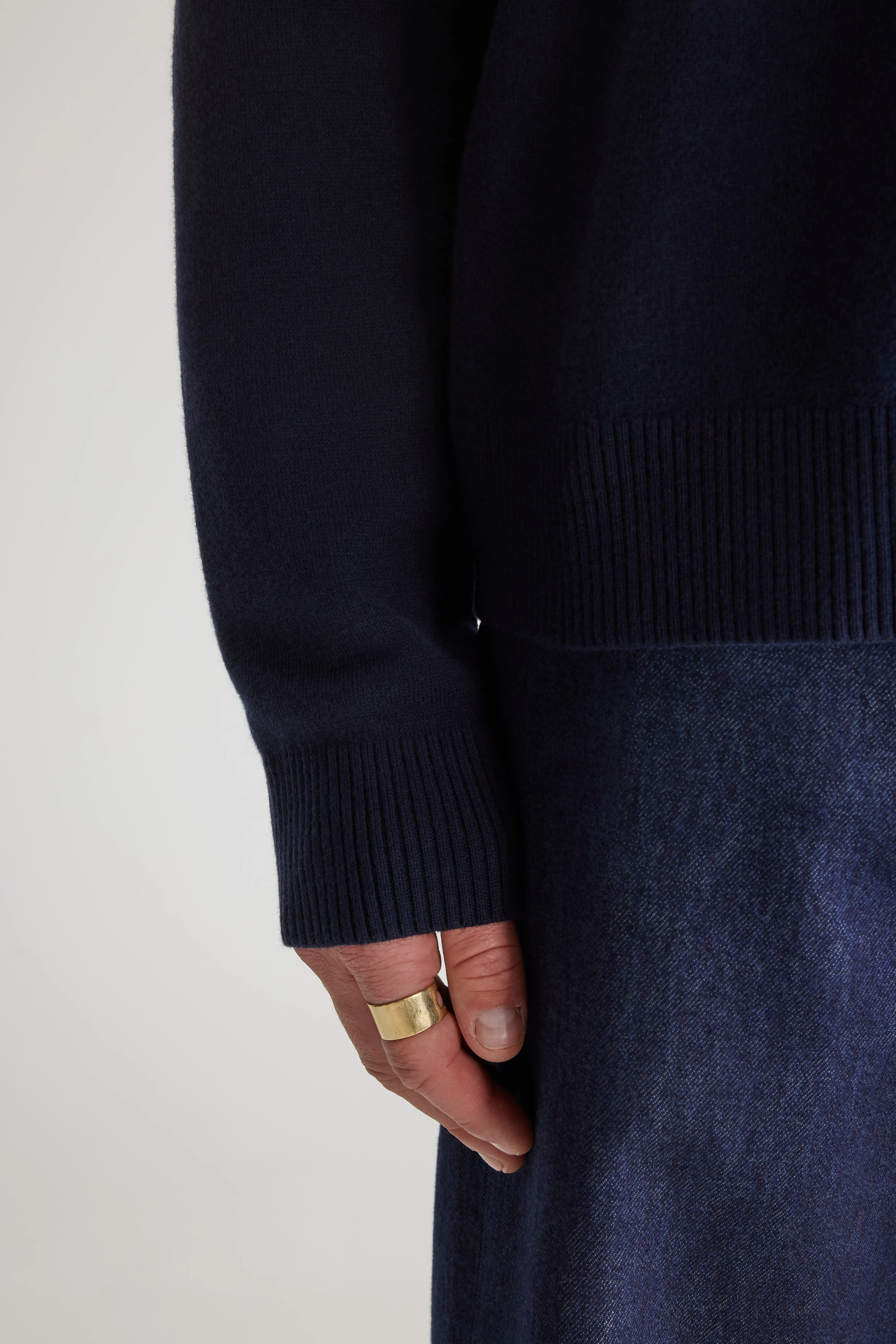 Bellerose Geolem crewneck sweater  (261 / M / NAVY)
