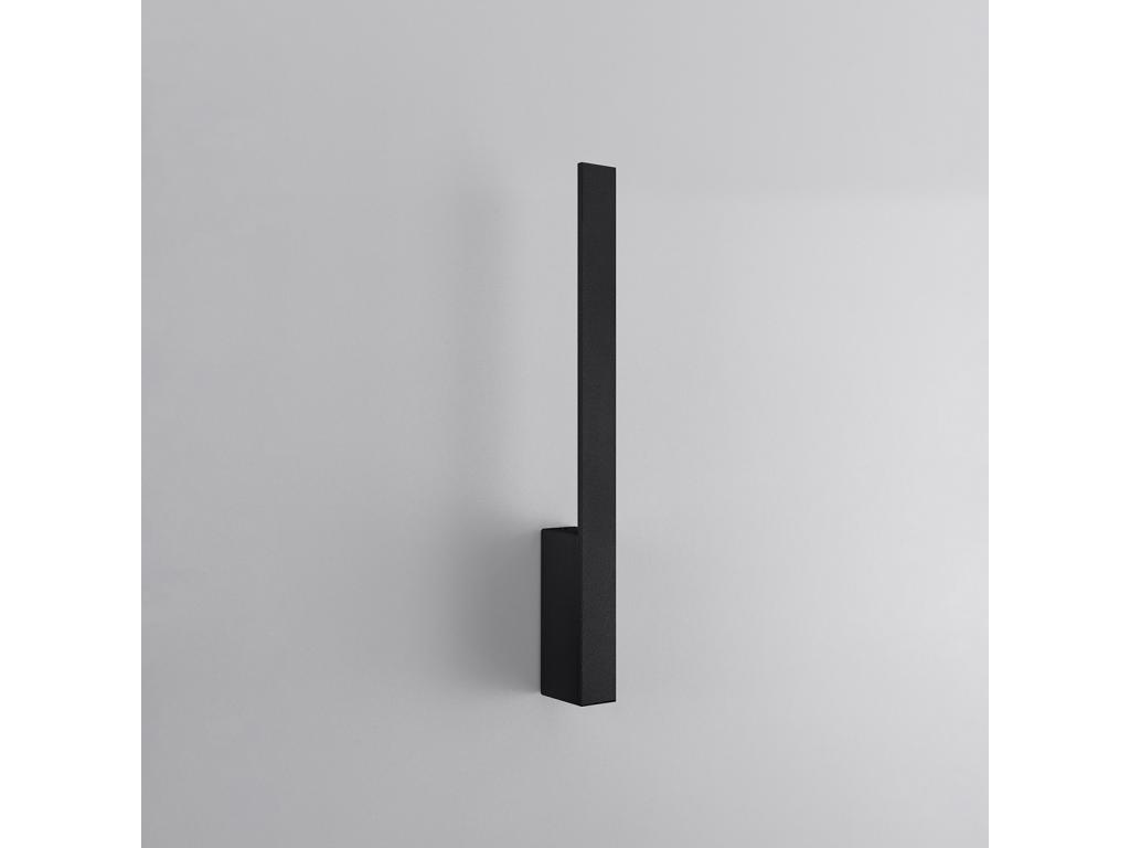 Lámparas de pared Lahti moderno de aluminio - 1 fuentes luminosas - L.4 x A.50 cm - negro