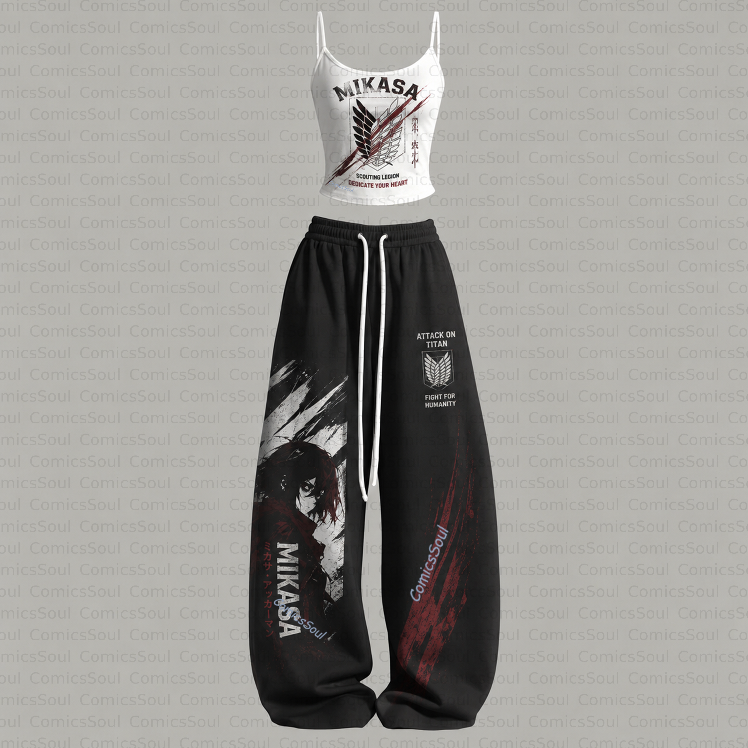 Attack on Titan Top & Elasticated Trousers Two-Piece Set