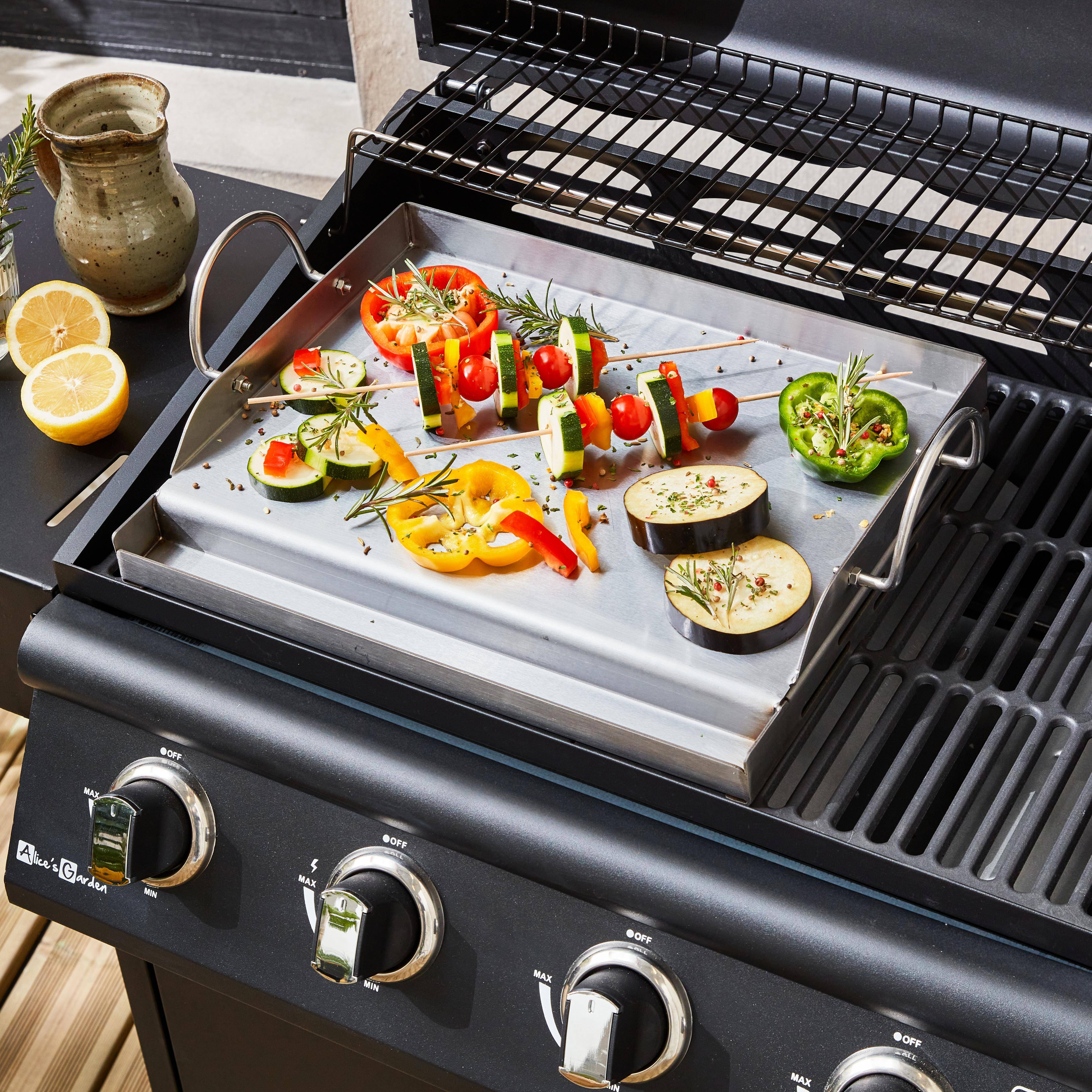 Placa de plancha - Placa plancha universal para barbacoa, 40cm