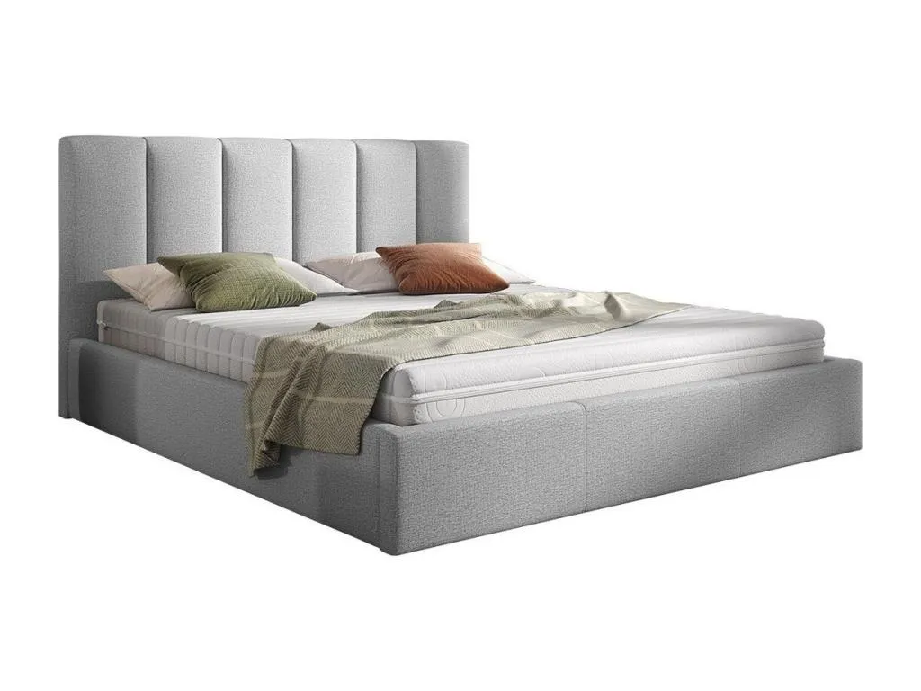 Cama Cosinor 140, doble, gris, 160x200, tapiz, somieres, 170x213x106cm dyj1702771