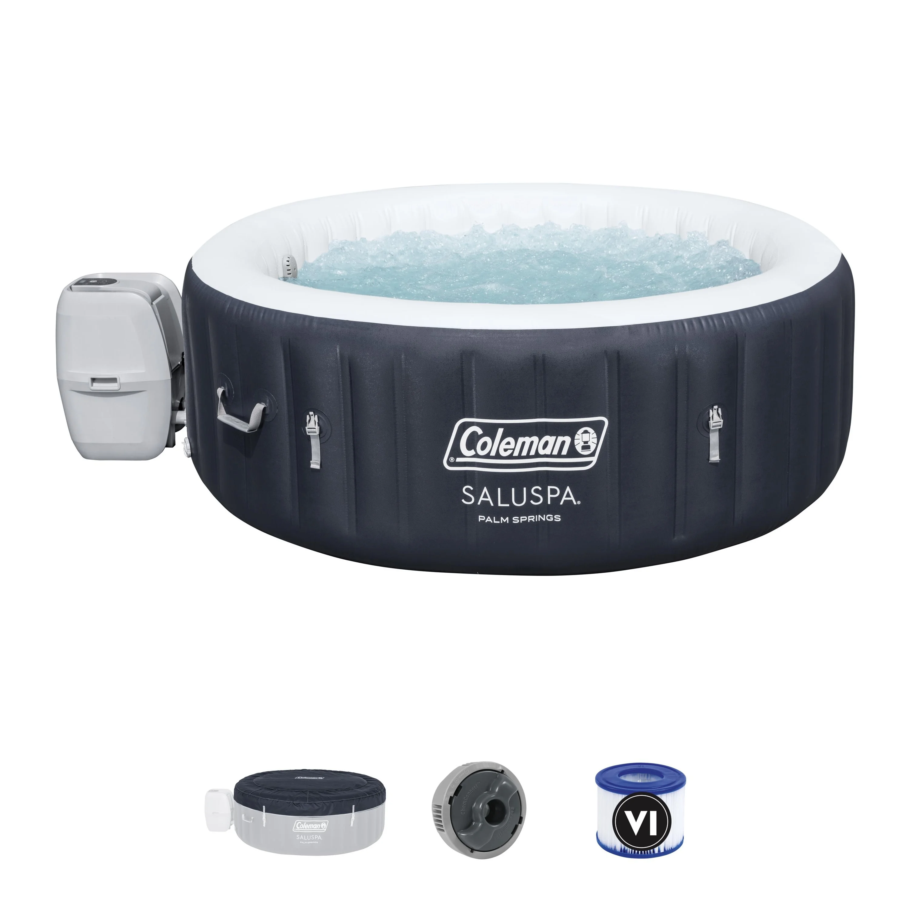 Coleman SaluSpa Palm Springs AirJet Inflatable Circle Hot Tub Spa 4-6 Person with Pump #P08411 - Image 4