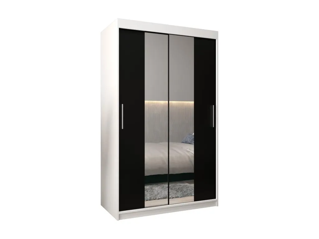 Armario Decoesp 1 de puertas correderas 200/120/62 2 puertas (blanco/negro) SPHI82657