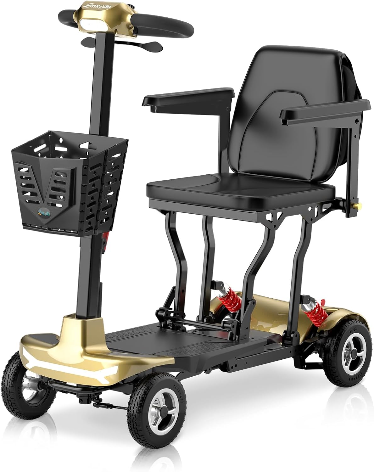 WAYFAIR Mobility Scooter For Adults, Seniors - 37.5 Lbs Ultra Lightweight Folding Mobility Scooters For Seniors Airport Approved, All Terrain 4 Wheel Motorized Scooter For Travel, 275 Lbs Capacity, Blue