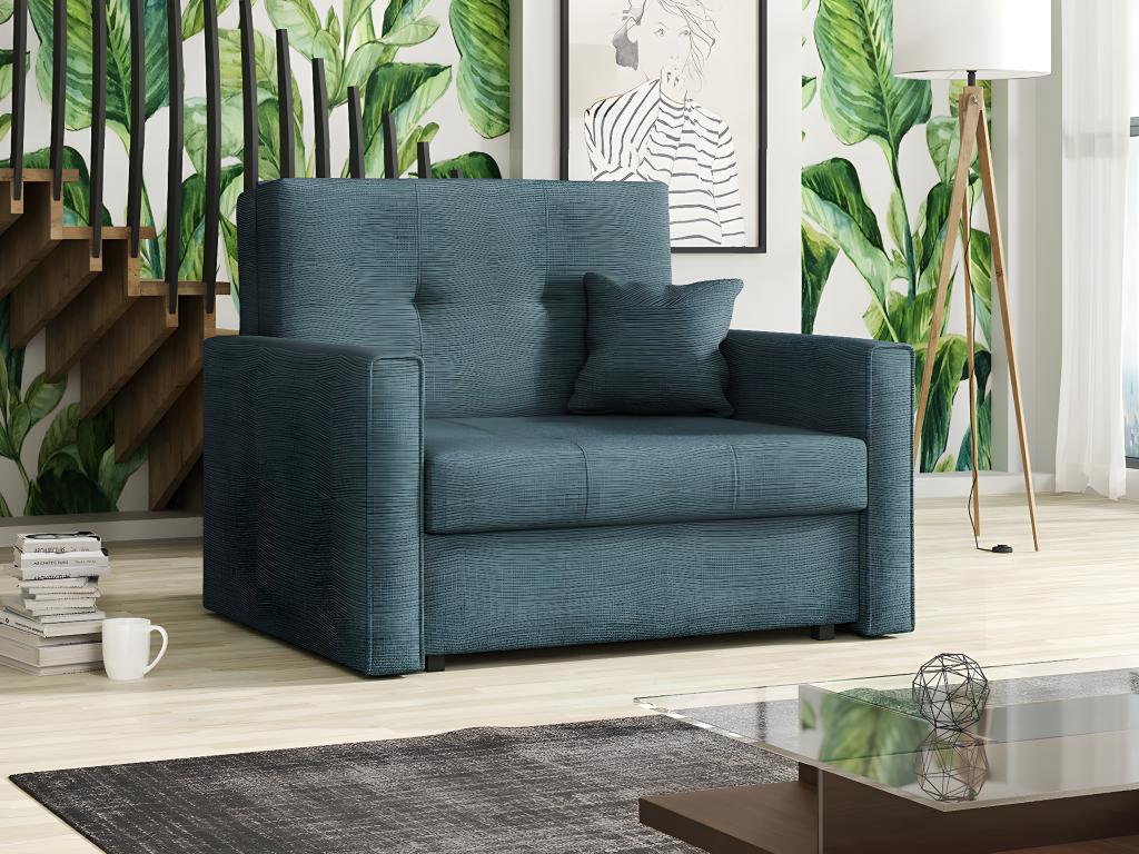 Sillón Cozetiq 104 - Turquesa - 85x103x98cm - Tapiz - Patas Metal - Muebles ya montados